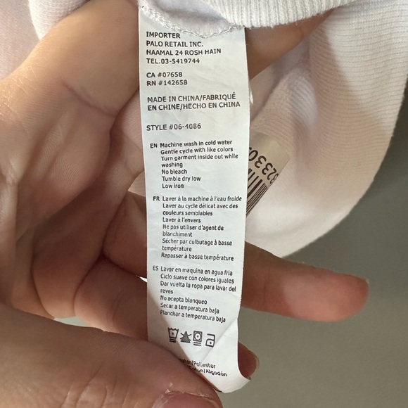 Barbie size small White Hoodie with Pink Barbie Logo, full front zip - Picture 8 of 8